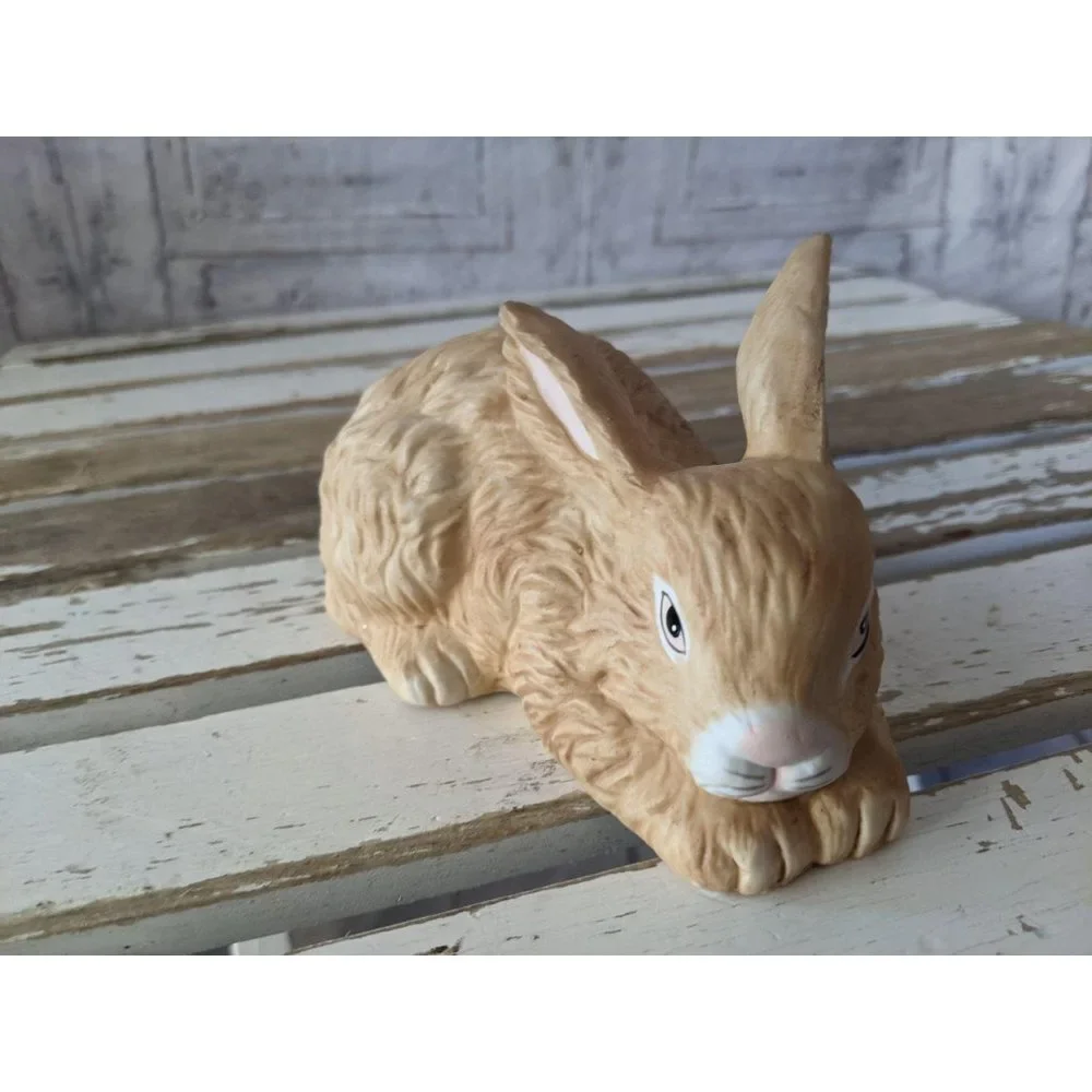 Brown‎ Easter bunny rabbit sculpture figurine home